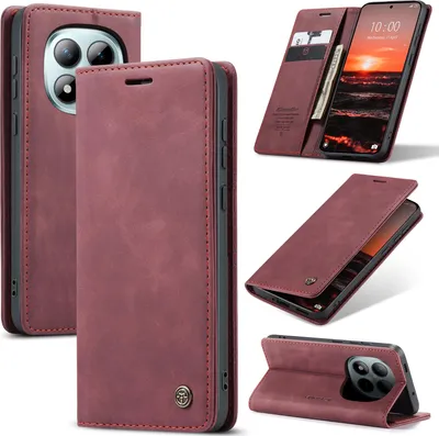 Obrázek produktu pro Pouzdro pro Xiaomi Redmi Note 15 Pro+ 5G, RetroPolyuretanKožené Pouzdro s Funkcí Stojánku červený