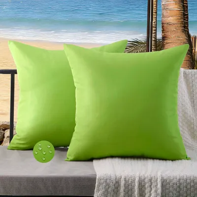 Produktbild von 40x40 cm Wetterfester Kissenbezug grün für Garten, Balkon, Terrasse, Wohnzimmer, Außenbereich