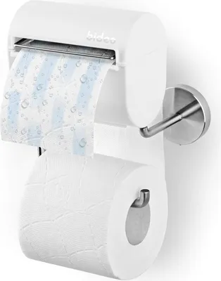 Produktbild von bideo Toilettenpapierhalter mit Befeuchtungsfunktion - weiß