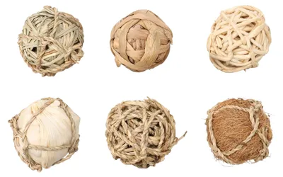 Image de Lot de 6 balles naturelles pour rongeurs
