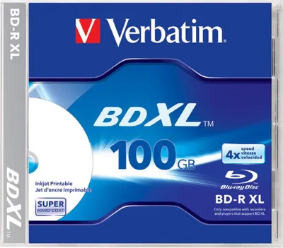 Produktbild von Verbatim BD-R XL 100GB/2-4x Jewelcase (1 Disc)