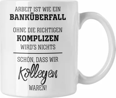 Produktbild von Trendation - Jobwechsel Tasse Geschenk für Kollegen Kollegin Abschied Abschiedsgeschenk Neuer Job Kaffeetasse Geschenkidee (Weiß)