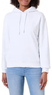 Productafbeelding van Calvin Klein dameshoodie, model Ck Embroidery, met capuchon, wit (briljant wit), maat M