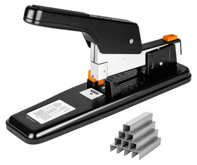 Imagen del producto de Amazon Basics, grapadora profesional, capacidad de 90 hojas, color plateado