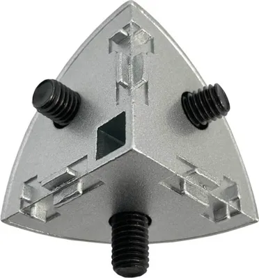 Produktbild von 10x Eckverbinder 3-Weg rund 4040 Nut 8 3D Alu Profil Verbinder mit Schrauben
