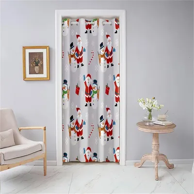 Produktbild von Türvorhang Blickdicht Verdunklungsvorhang mit Ösen 150x180cm Grau