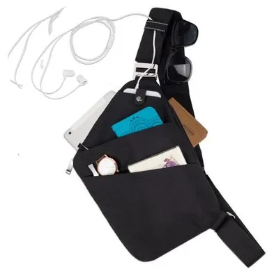 Produktbild von Famanu Schultertasche Anti-Diebstahl Sling Bag - Schwarz