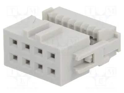 Obrázok produktu pre 1x konektor 1,27 mm, typ 71600-008LF - zásuvka, 8 kontaktov, samica, s káblom