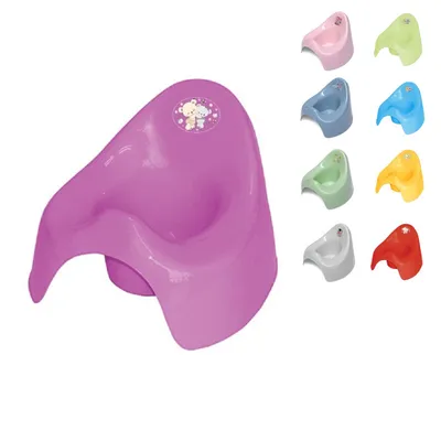 Image de Lorelli Pot en plastique inoffensif, protection contre les éclaboussures, facile à nettoyer rose