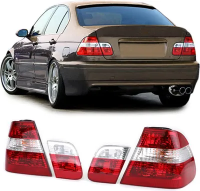 Produktbild von Rückleuchten Rot Klar Facelift Optik passend für BMW 3ER E46 Limousine 98-01