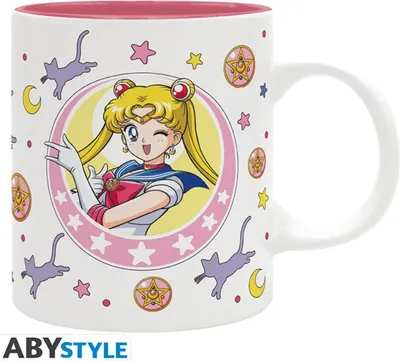 Obrázek produktu pro Keramický hrnek Sailor Moon - Sailor Moon a Luna s nášivkou (320 ml)