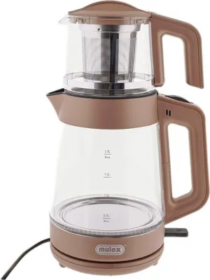 Produktbild von Mulex Tee Express 2-in-1 Teekocher & Wasserkocher aus Glas - 1L + 2L - Kupfer