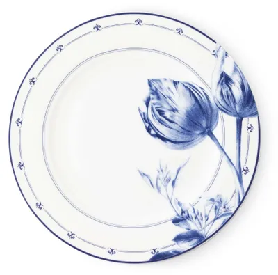 Heinen Delfts Blauw – Essteller Tulp - Randversiering - Porzellan - 26 cm – Bild 1