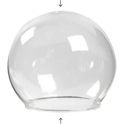 Immagine prodotto di Palla di vetro senza base, D: 8 cm, foro di 5 cm, trasparente, 4 pezzi.