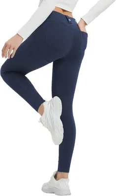 Produktbild von Thermo-Leggings für Damen mit hoher Taille, Fleece-Futter und Taschen, Länge bis zum Knöchel