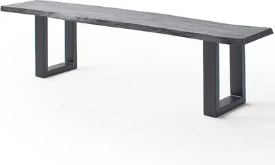 Produktbild von Esszimmer Sitzbank mit 180 cm Breite, Akazie massiv, grau sandgestrahlt - COSENZA-06