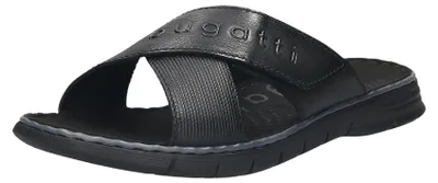 Produktbild von bugatti man Herren Slipper, Männer Slipper, Mokassins,Freizeit,Slip-ons,freitzeitschuhe,offener einschlupf,maennlich,Men's,Black (1000),42 EU/EU UK