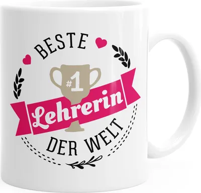 Produktbild von Kaffee-Tasse beste Lehrerin der Welt Geschenk für Lehrerin MoonWorks® weiß unisize