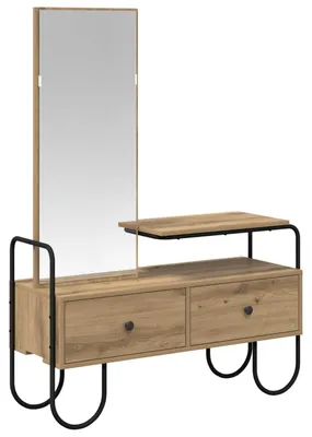 Obrázok produktu pre Toaletný stolík vidaXL so zásuvkami z drevotriesky v štýle Artisan Oak