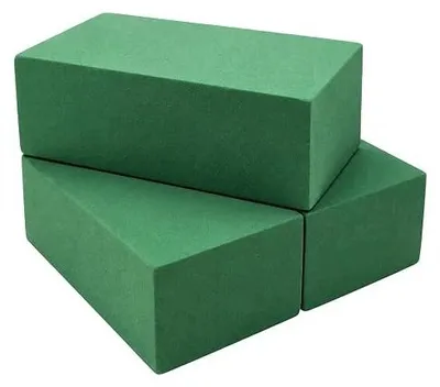 Zdjęcie produktu dla Pianka do kwiatów zielona zestaw 3 sztuki 23X11X7 cm cięcia