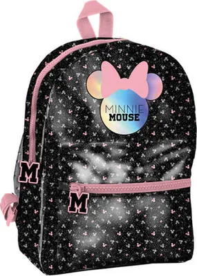 Produktbild von PASO DMNA-811 Schulrucksack Schultasche DISNEY MINNIE MAUS leicht schwarz rosa Kinder Kindergarten