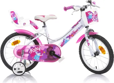 Image de Dino Bikes blanc et rose 16"