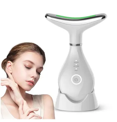 Produktbild von 7 Farben Hals-Gesichts-Schönheitsgerät Gesichtsstraffungsgerät Gesichtsmassagegerät Reduziert Doppelkinn Gesichtskonturierung Hautpflege-Schönheitswer