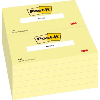 Produktbild von Post-it® Haftnotiz Notes, 102 x 76 mm, gelb, 100 Blatt/Block, 12 Blöcke