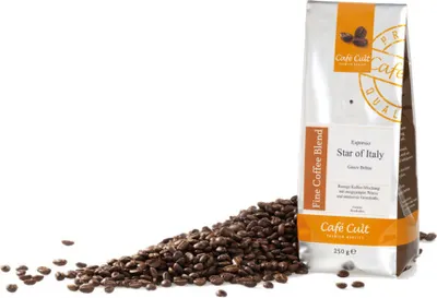 Produktbild von Espresso "Star of Italy" in 1 kg Tüte, ganze Bohne