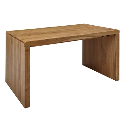 Produktbild von FineBuy Schreibtisch Massiv-Holz Akazie 140 cm Computertisch Echtholz Design Ablage Büro-Tisch Landhaus