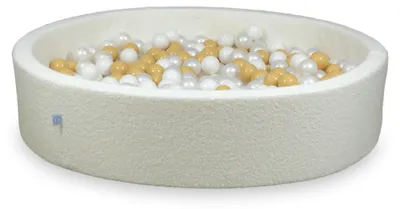 Obrázok produktu pre Suchý bazén 130x30 Boucle White 600 guličiek: biela, perleťová, béžová
