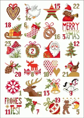 Produktbild von Lindner´s Kreuzstiche Zählmuster Vorlage "Advent, Advent", 015