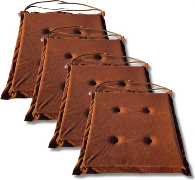 Immagine prodotto di Set 4 cuscini per sedie 40x40x3 cm morbidi confortevoli - 1000
