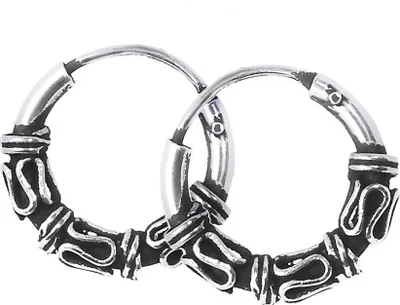 Produktbild von 925 Silber Paar Ohrringe Keltische Creole Gothic Celtic Ohrpiercing 12mm 5040