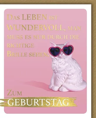 Produktbild von Geburtstag - Glückwunschkarte im Format 11,5 x 13,5 cm mit Umschlag