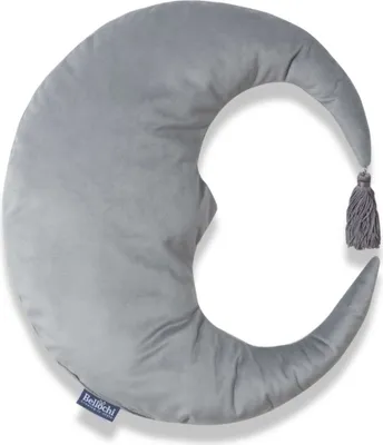 Produktbild von Dekoratives Kissen für Babybett, Mond-Design, Grau, 40x36 cm, waschbar