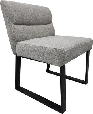 Produktbild von Gepolsterter Stuhl Liron Grau Kufengestell 60x82x60 cm belastbar bis 140 kg