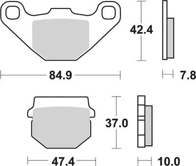 Produktbild von Scooterbelag SBS 102CT (Satz pro Scheibe) Carbon Tech