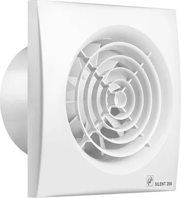 Obrázek produktu pro SILENT 200 CRZ tichý koupelnový axiální ventilátor - provedení se zpětnou klapkou, kuličkovými ložisky a nastavitelným doběhem až 30 minut