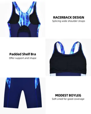 Productafbeelding van Sportzwempak dames, maat 42, zwart, voor zwemmen