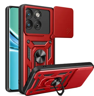Produktbild von Outdoor Panzer Hülle für Motorola Edge 70 Kameraschutz Ring Case Stoßfest Rot