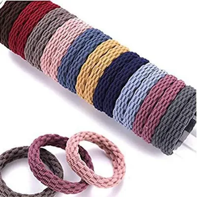 Image de DAHI Elastiques pour cheveux 100pcs Elastiques pour tresses 10 couleurs