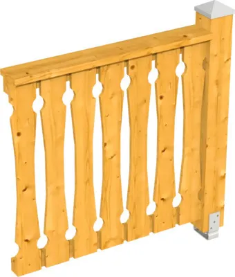 Produktbild von Brüstung Balkonschalung SKAN HOLZ 4-Eck-Pavillon 108 cm Eiche hell