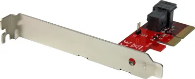 Obrázek produktu pro StarTech.com PEX4SFF8643, PCIe, U.2, Plná výška / nízký profil, PCIe 3.0, Červená, 5 - 50 °C