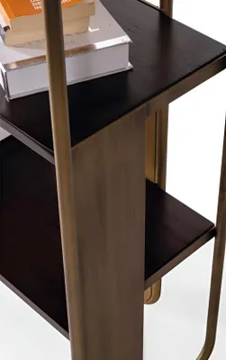 Obrázok produktu pre Dizajnová knižnica v modernom štýle so zlatým kovovým rámom