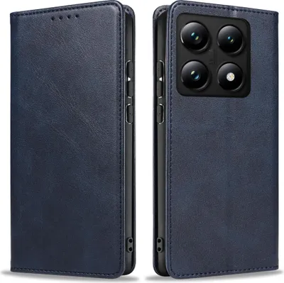 Produktbild von Handyhülle für Xiaomi 14T Kunstleder Flip Cover Hülle Handytasche Case Kartenfach Farbe: Blau