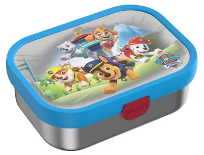 Produktbild von Mepal CAMPUS Edelstahl-Brotdose mit Gabel - Paw Patrol Pups