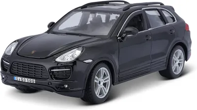 Image de BBurago 18-21056 - Modèle réduit de voiture - Porsche Cayenne Turbo (noir, échelle 1:24)