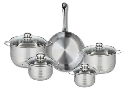 Kochtopf-Set 5-teilig: Bratpfanne 28 cm + Töpfe 14–24 cm