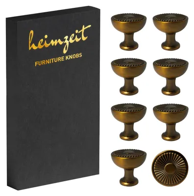 Produktbild von 8x Möbelknöpfe Bronze Schrankknöpfe Aluminium Möbelgriff Schubladenknopf